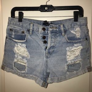 Forever 21 high waisted jean shorts